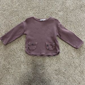 ZARA Baby Girl Waffle Long Sleeve